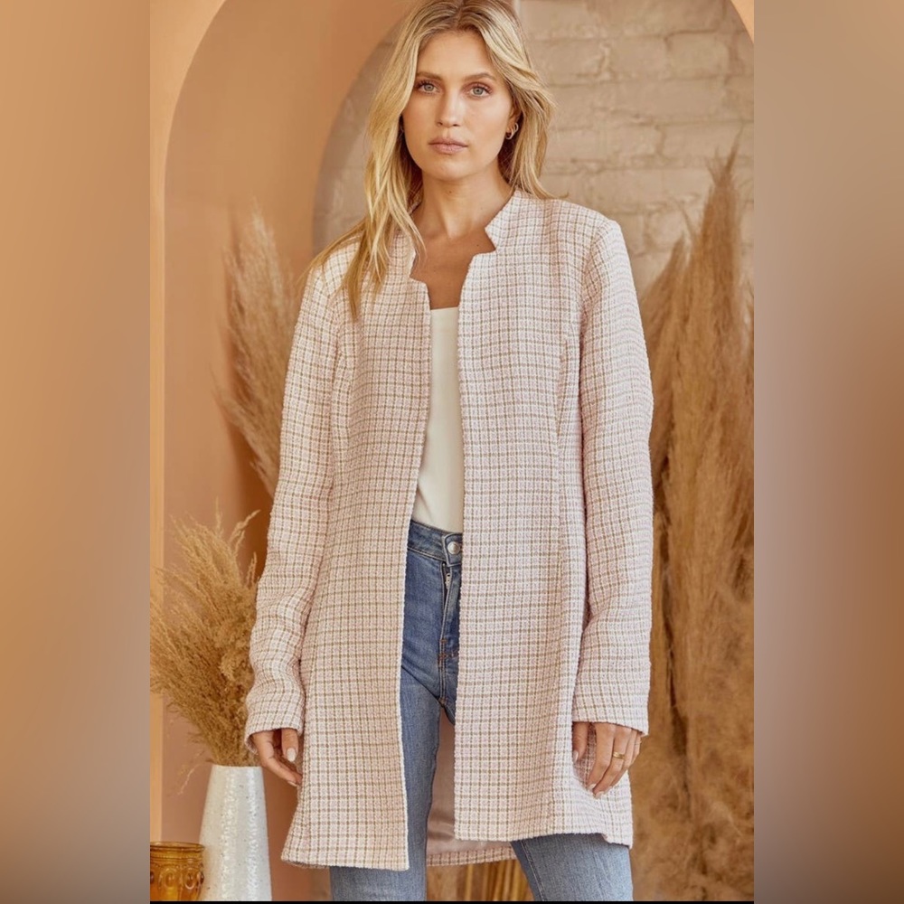 Blush tweed jacket